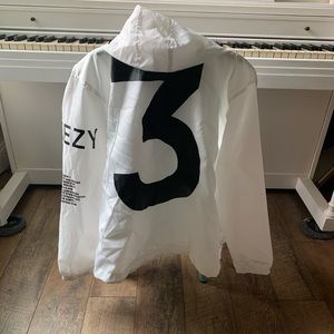 Yeezy Tour white windbreaker jacket sz small